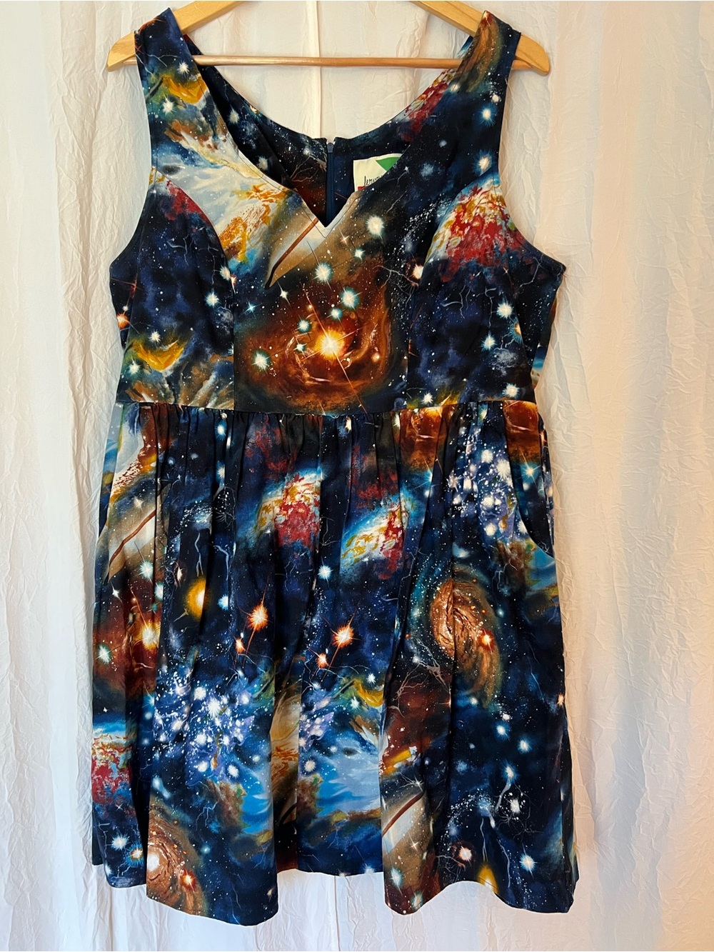 ModCloth Galaxy Universe Sleeveless Skater Dress, with pockets - Picture 3 of 8